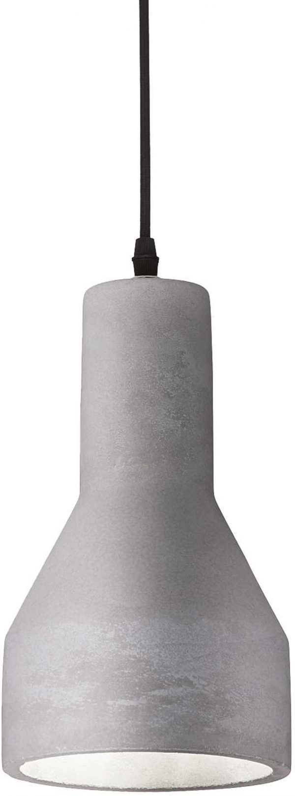 Oil-1, Pendel lampe, Sp1, beton by Ideal Lux (D: 15 cm. x H: 25 cm., Beton/Sort)
