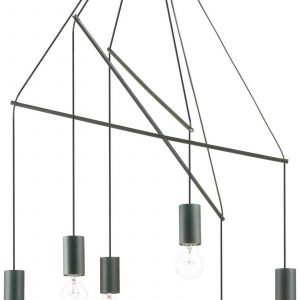 Pop, Pendel lampe, Sp6, metal by Ideal Lux (D: 54 cm. x H: 104 cm., Sort)