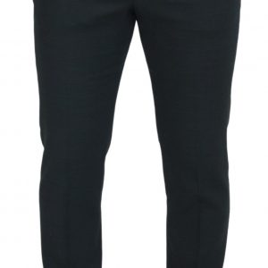 Dolce & Gabbana Blå Uld Slim Fit Bukser & Jeans