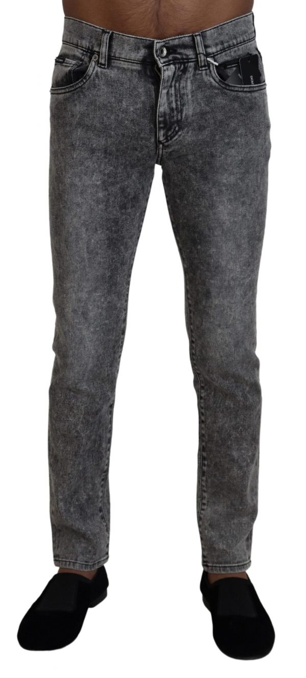 Dolce & Gabbana Grå Bomuld Bukser & Jeans