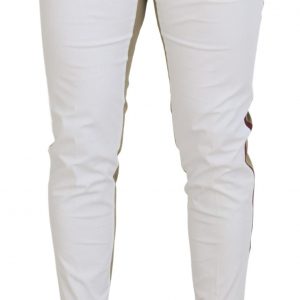 Dolce & Gabbana Hvid Brun Slim fil Bukser & Jeans