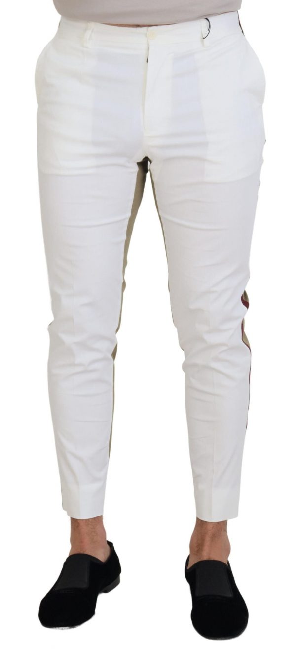 Dolce & Gabbana Hvid Brun Slim fil Bukser & Jeans