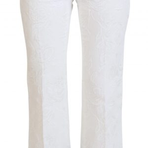Dolce & Gabbana Hvid Høj Talje Bukser & Jeans