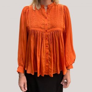 Ebba Blouse, bluse i orange