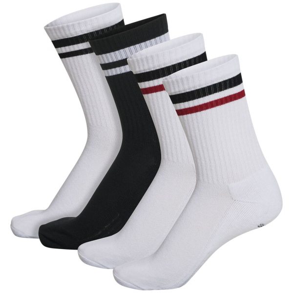 Hummel RETRO 4-pack Socks Mix - White/Black