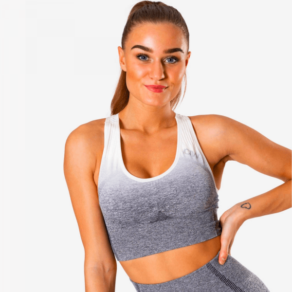 ICANIWILL Ombre Seamless Sports Bra Grey