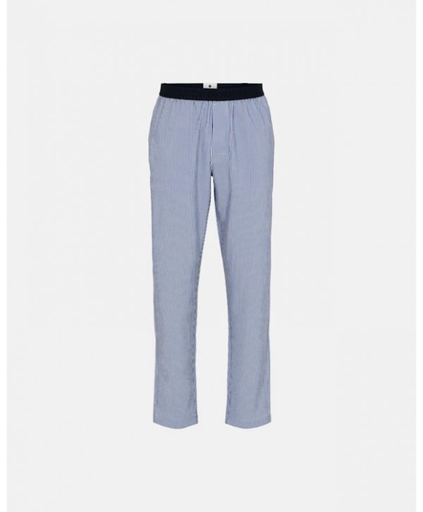 JBS of Denmark MEN Seersucker pyjamas bukser i lyseblå med striber til herre