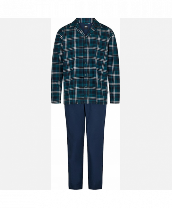 JBS pyjamas i flannel i grøn til herre
