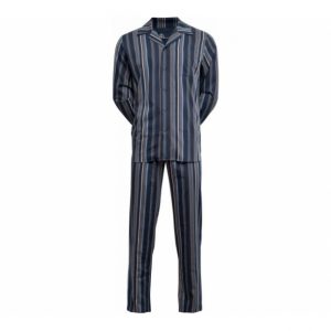 JBS-Pyjamas Woven med blå striber til herre