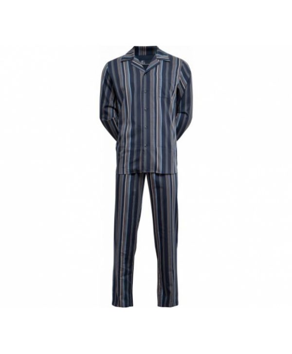 JBS-Pyjamas Woven med blå striber til herre