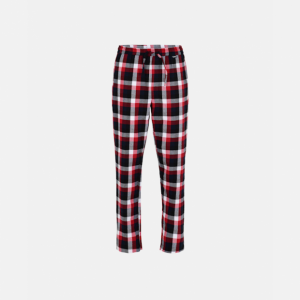 JBS pyjamasbukser i flannel ternet mønster i rød til herre