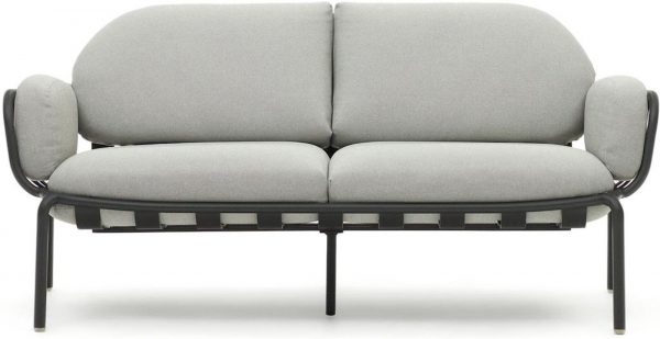 Joncols, Udendørs 2-personers sofa, moderne, nordisk, metal by Kave Home (H: 72 cm. x B: 164 cm. x L: 80 cm., Grå)