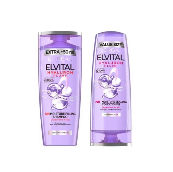 L'Oréal Paris Elvital Hyaluron Plump Shampoo & Conditioner 500 ml + 400 ml