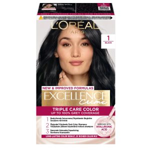 L'Oréal Paris Excellence Creme Hair Color 1 Black 1 stk