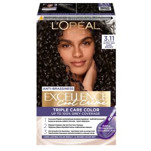 L'Oréal Paris Excellence Creme Hair Color 3.11 Ultra Ash Dark Brown 1 stk