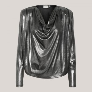 MaddixGZ blouse, skinnende bluse ved vandfald i sølv