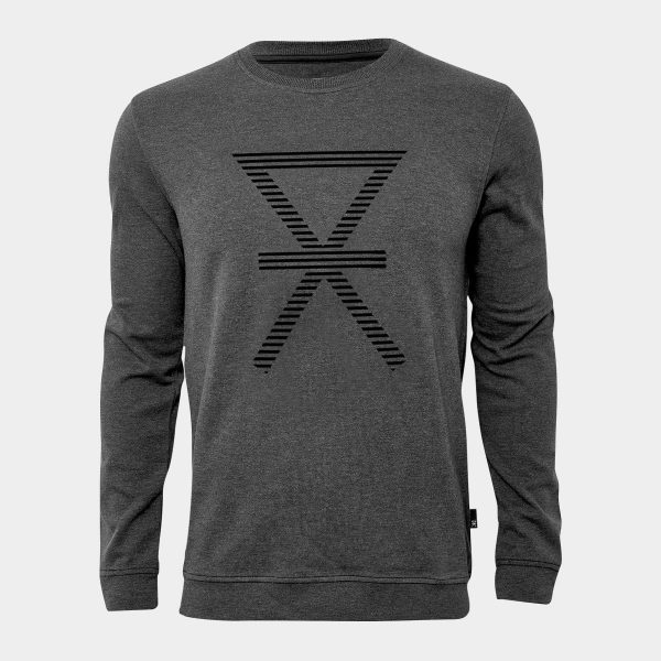 Mørkegrå Sweatshirt med print i bambus frw JBS of Denmark, XXL