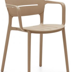 Morella, Udendørs stol, moderne, nordisk, plast by Kave Home (H: 79 cm. x B: 53 cm. x L: 53 cm., Beige)