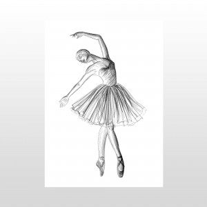 Plakat "Ballet tegning" A4