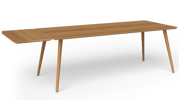 EAT Spisebord Solid med 1 Endetillægsplade - Rektangulært - 200x90 - VIA Copenhagen-Eg - Røget