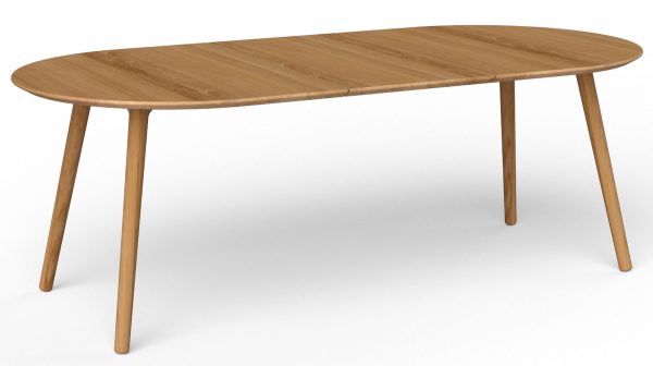 EAT spisebord Solid med 1 Tillægsplade - Oval - 160x100 - VIA Copenhagen-Eg - Røget