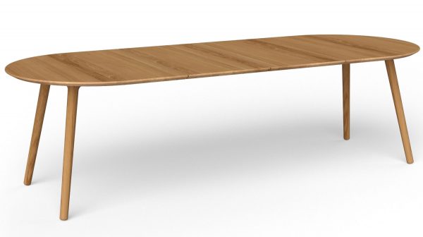 EAT spisebord Solid med 2 Tillægsplader - Oval - 160x100 - VIA Copenhagen-Eg - Naturolieret