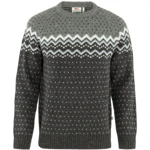 Fjällräven Mens Övik Knit Sweater (Grå (DARK GREY-GREY/030-020) Large)