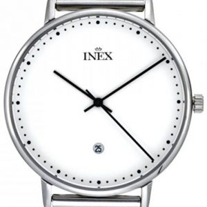 Mens White And Silver Ur Fra Inex A69468-1S0P