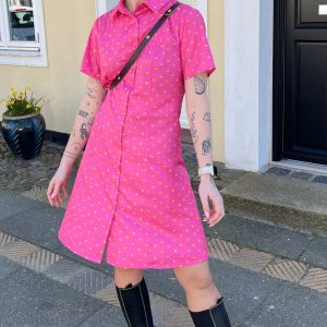 Mulieres Kjole - Macy - Pink Orange Dots