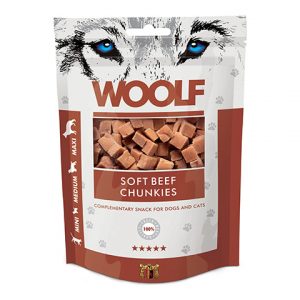 Qpet - Woolf Okse Chunkies 100g Godbidder - Dog Treats