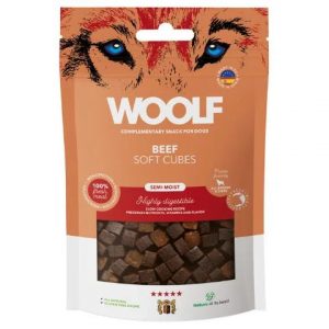 Qpet - Woolf Soft Cubes Beef, 100g Hundegodbid - Dog Treats