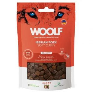 Qpet - Woolf Soft Cubes Iberian Pork, 100g, Hundegodbid - Dog Treats