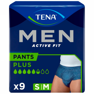 Tena Men Active Fit Navy S/M Pants (9 stk)