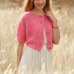 212-24 Sweet Melody Cardigan by DROPS Design, fra Viking