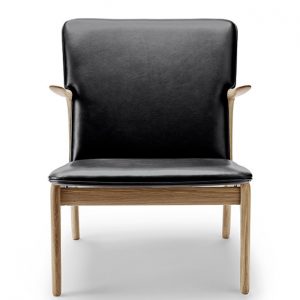 Beak Chair Lænestol af Ole Wanscher (Thor 301 læder, Olieret eg)