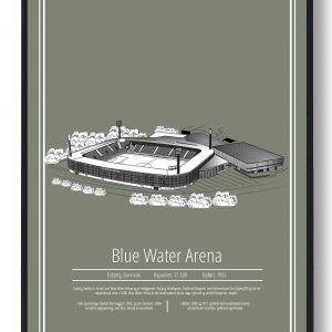 Blue Water Arena - Esbjerg stadion plakat (Størrelse: M - 30x40cm)