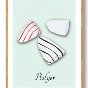 Bolsjer - plakat (Størrelse: M - 30x40cm)