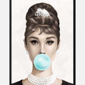Bubblegum Audrey Hepburn plakat