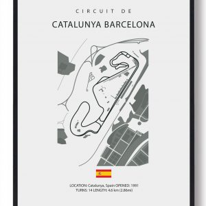 Catalunya Barcelona - Formel 1 lys plakat (Størrelse: S - 21x29,7cm (A4))