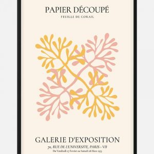 Colorful Papier Decoupe Flower Plakat