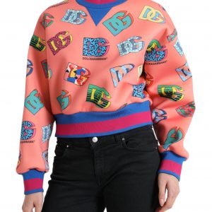 Dolce & Gabbana Pink Logo Print Sweatshirt Sweater