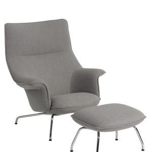 Doze Lounge Chair inkl. Fodskammel, re-wool 128 fra Muuto
