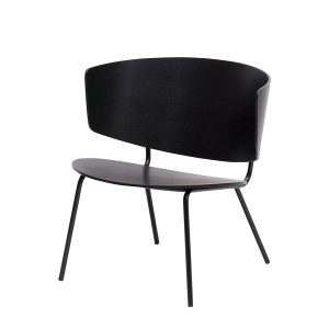 Herman Lounge Chair fra Ferm Living (Sort askefinér, Uden sædepolstring)