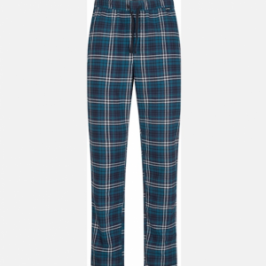 JBS pyjamasbukser i flannel med grønne ternet nuancer til herre