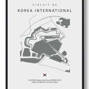 Korea International Circuit - Formel 1 lys plakat (Størrelse: S - 21x29,7cm (A4))