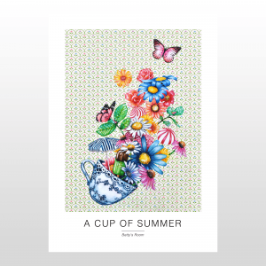 Kunstplakat "A cup of summer" A2