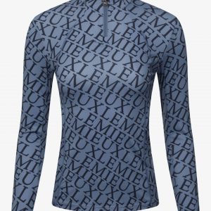 LeMieux Fleur Base Layer Bluse, Denim - STR 34