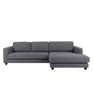 MAINE 2,5 pers. sofa med XL chaiselong - grå - højrevendt