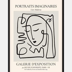 Portraits Imaginaires Grey Plakat