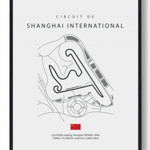 Shanghai International Circuit - Formel 1 lys plakat (Størrelse: S - 21x29,7cm (A4))